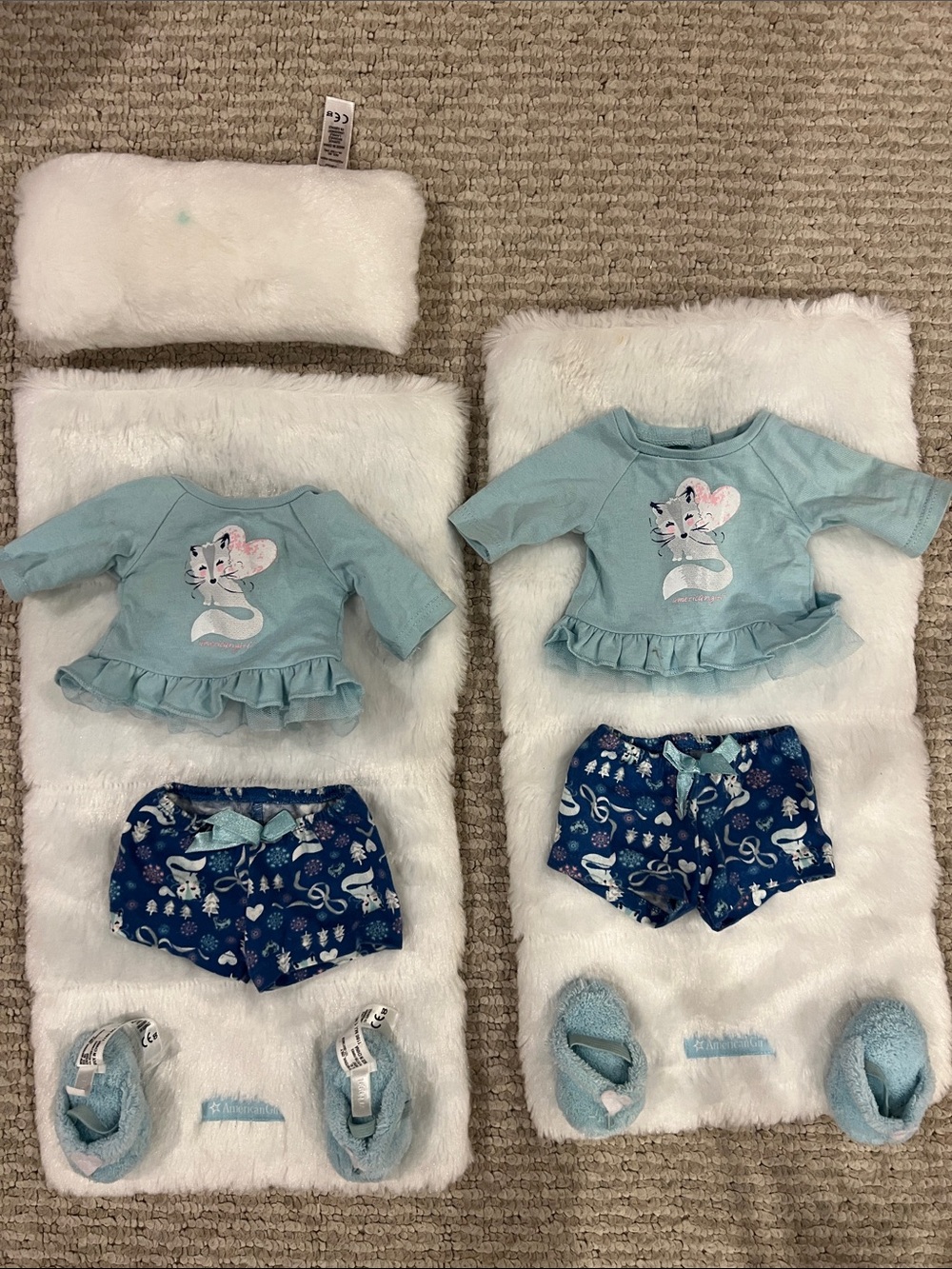 American Girl sleepover bed and clothes set